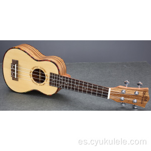 Ukelele con bordes perlados verdes